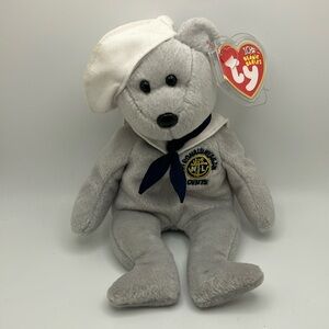 3/$30 | TY Beanie Baby | Ronnie the Gray Marine Bear Plush Toy